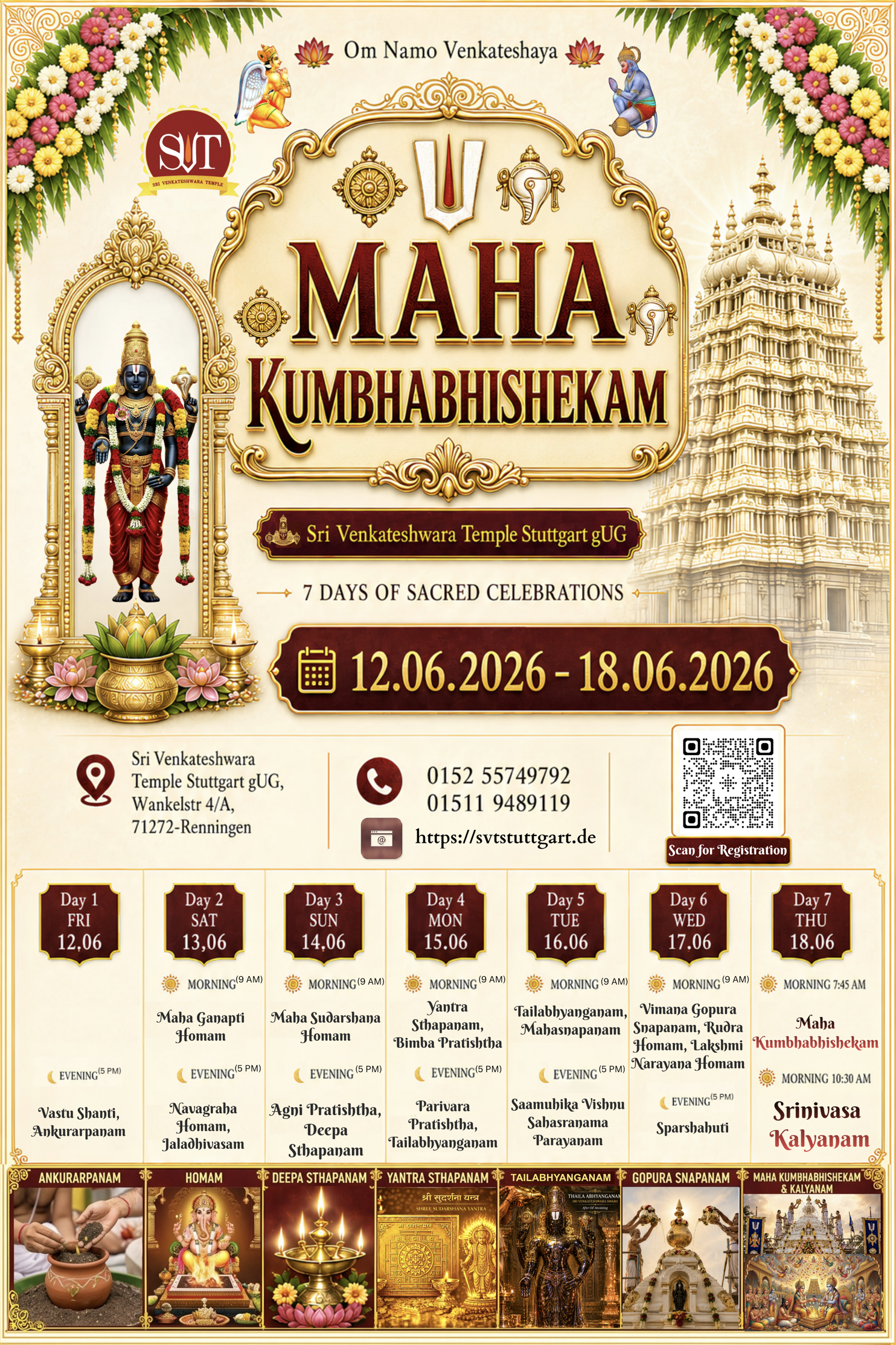 Maha Kumbhabhishekam 2026 — June 12 to 18